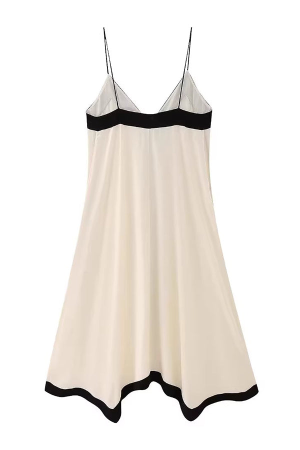 Two-Color Block Slip Dress