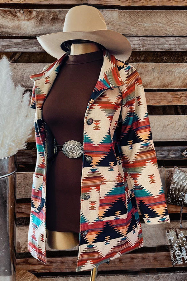 Vintage Western Aztec Print Jacket