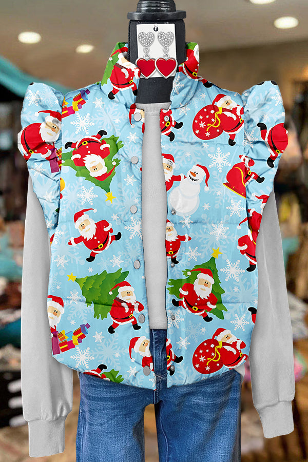 Santa Claus Snowman Padded Vest