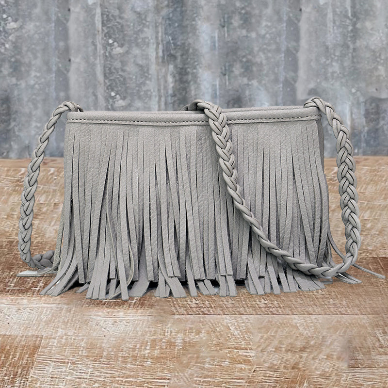 Western Woven Tassels Crossbody Bag