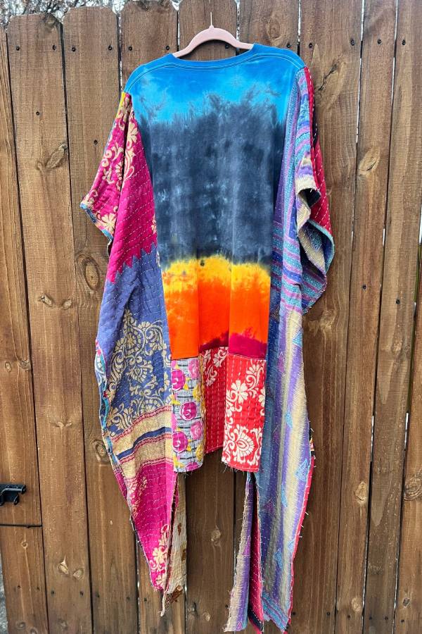 KANTHA WING UPCYCLED DRESS