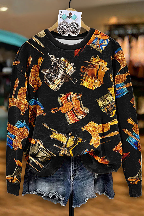 Vintage Western Saddle Sweatshirt