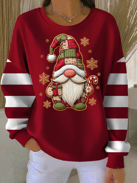 Women's Casual Christmas Gnome Sweatshirt