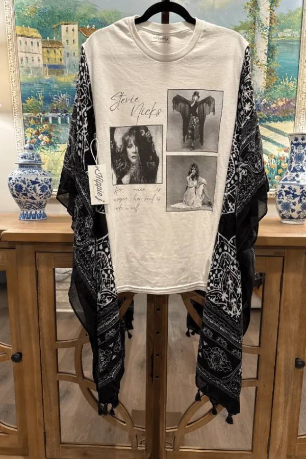 Stevie Nicks Scarf-Sleeve Tee