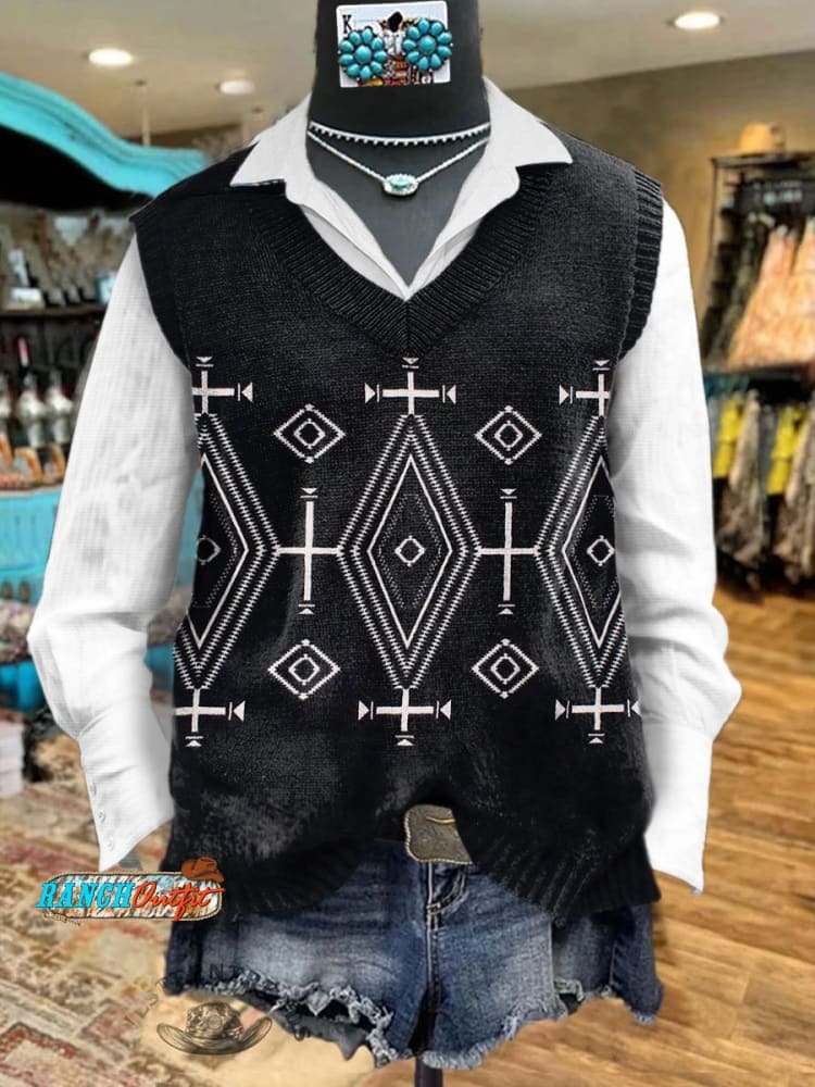 Vintage Print Casual Long Sleeve Zip Sweatshirt
