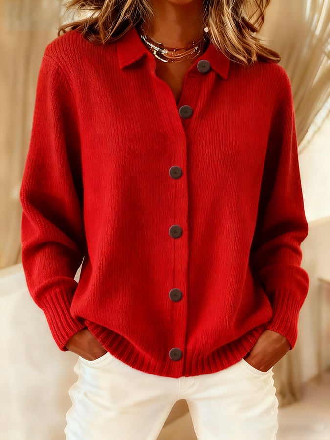 Women's Casual Solid Color Multi-Color  And Winter Cardigan