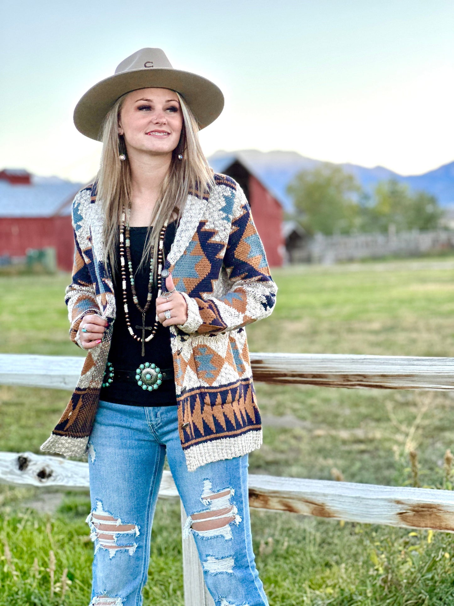 The Cimmaron Trail Tribal Cardigan