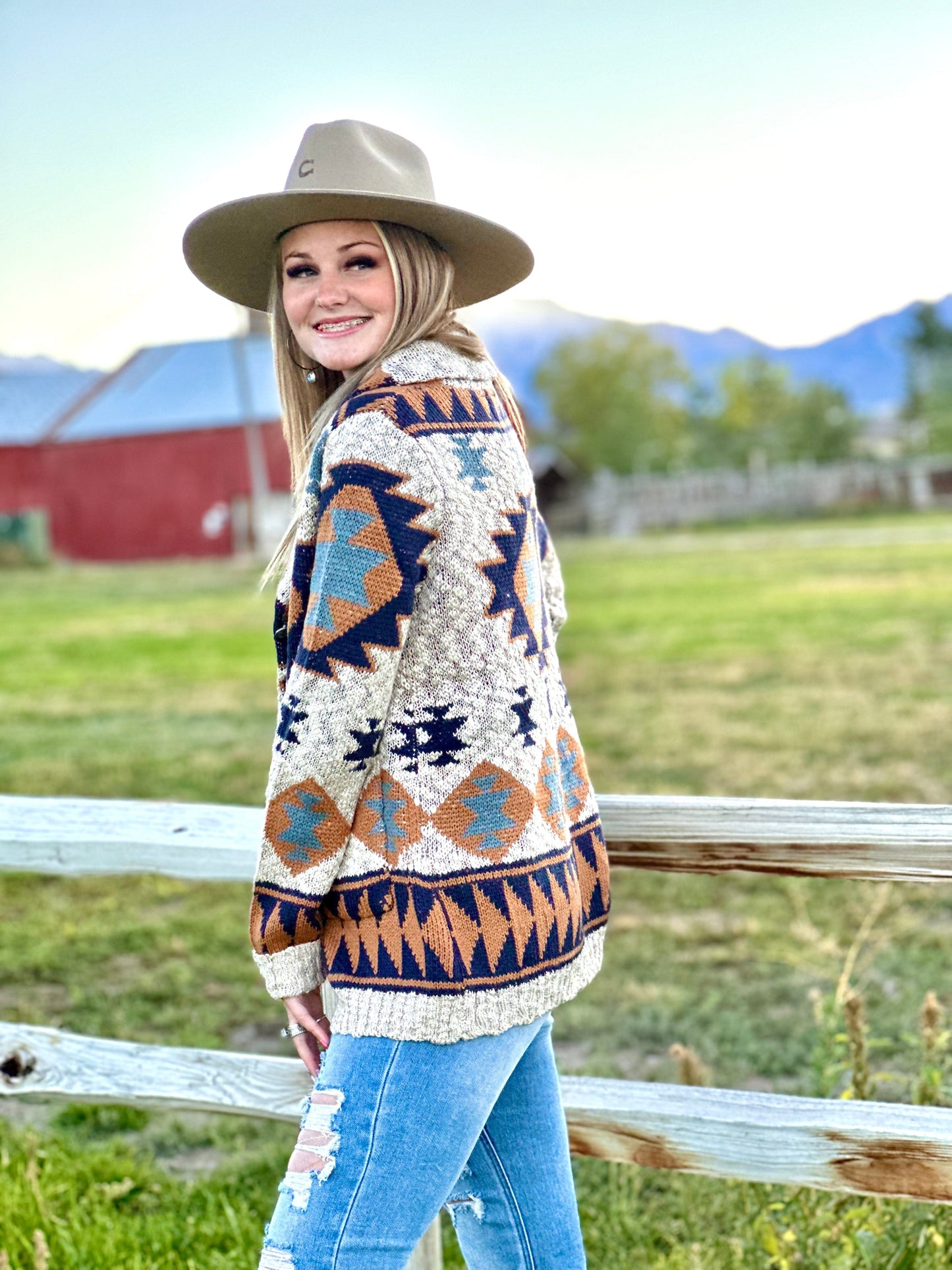 The Cimmaron Trail Tribal Cardigan