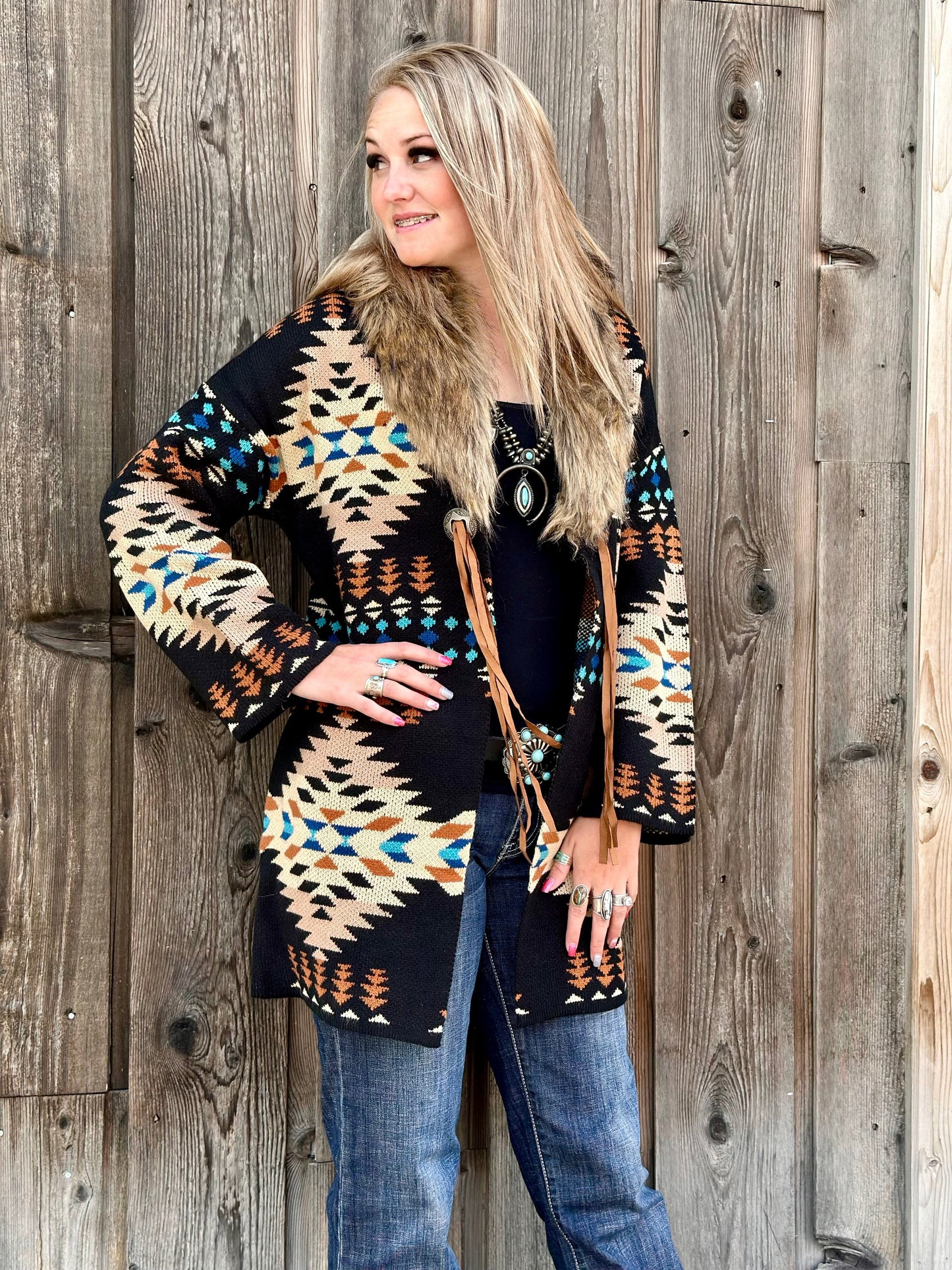 The Montana Beth Aztec Sweater Small & Med Only