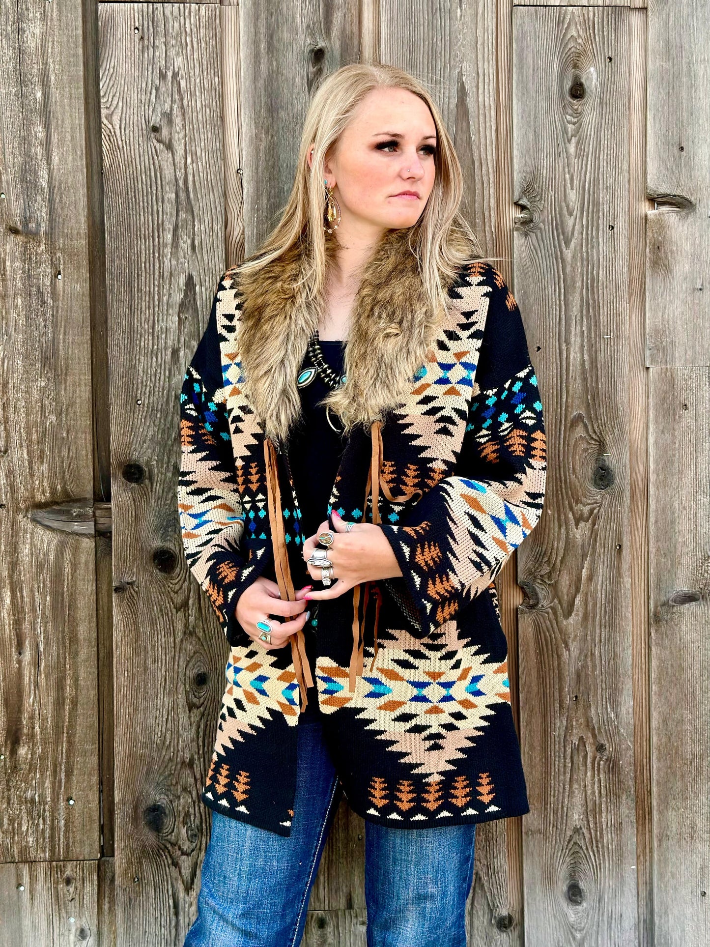 The Montana Beth Aztec Sweater Small & Med Only