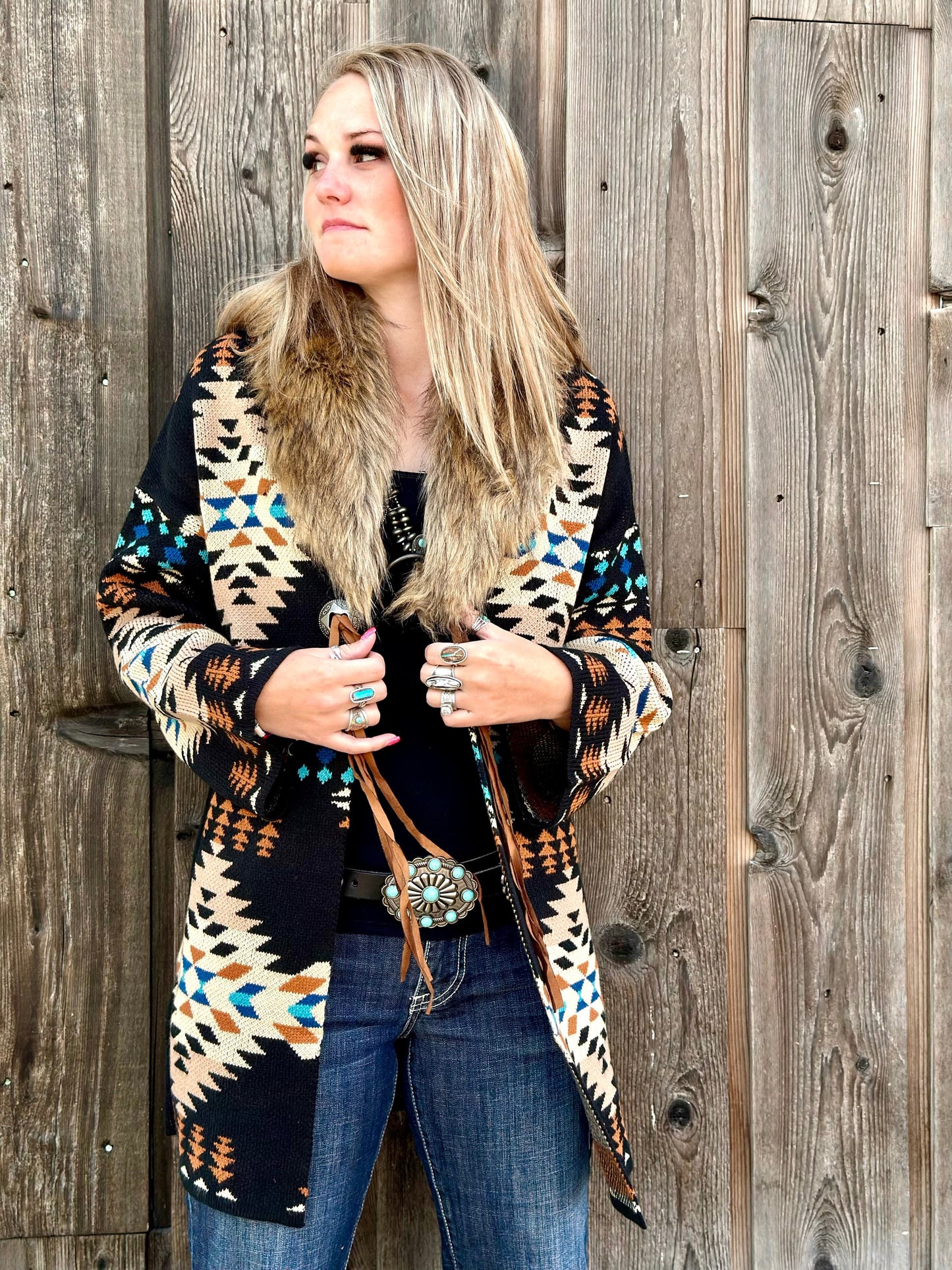 The Montana Beth Aztec Sweater Small & Med Only