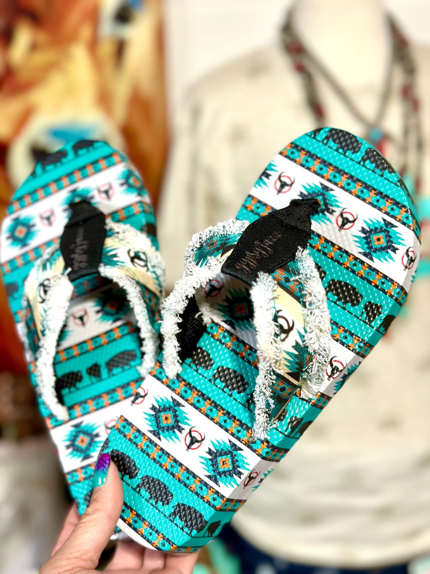 The Turquoise Buffalo Flip Flop Sandal